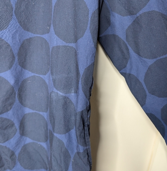 Marimekko x Uniqlo Blue Polka Dot Button-Up Dress sz M - Picture 7 of 7